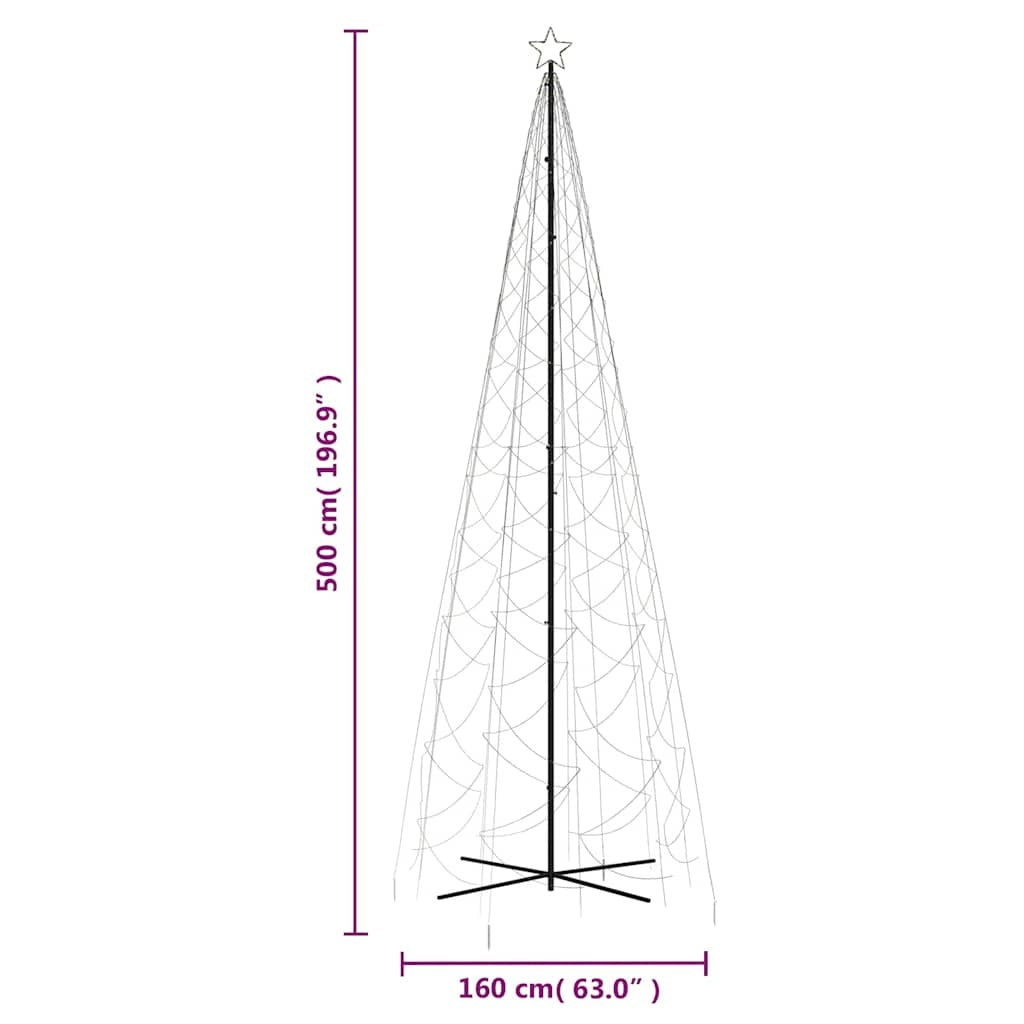 led christmas tree cone shape warm white 1400 leds 160x500 cm