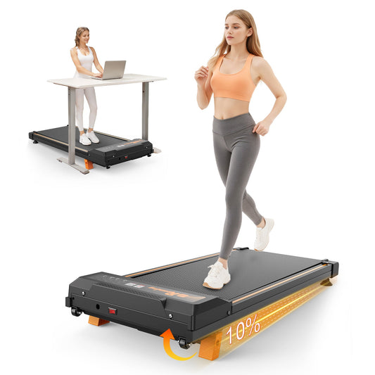 Walking Pad Treadmill For Home - Home Office Treadmills Under Desk Desk Treadmill Pad Quiet Portable Compact Treadmill Small Mini Treadmill LED Display Remote Control Treadmill Weight Of 120KG SchmuckNeu