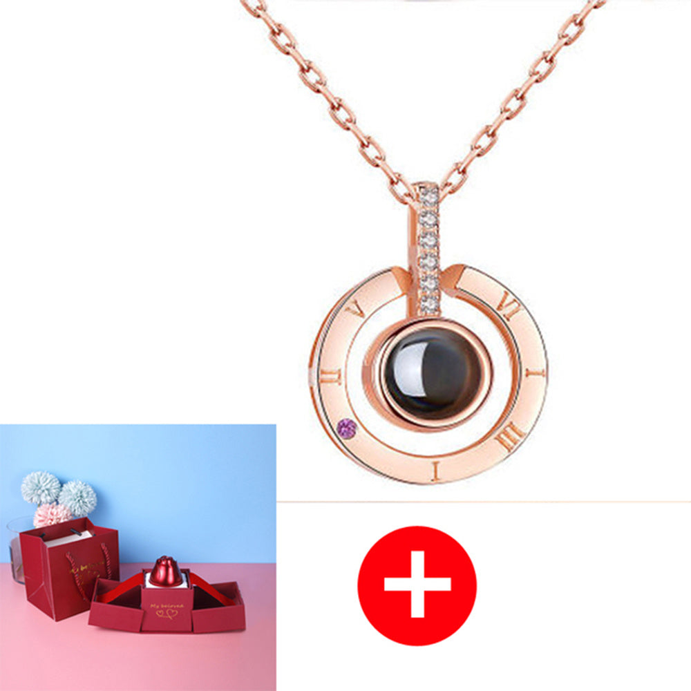 hot valentine's day gifts metal rose jewelry gift box necklace for wedding girlfriend necklace gifts schmuckneu