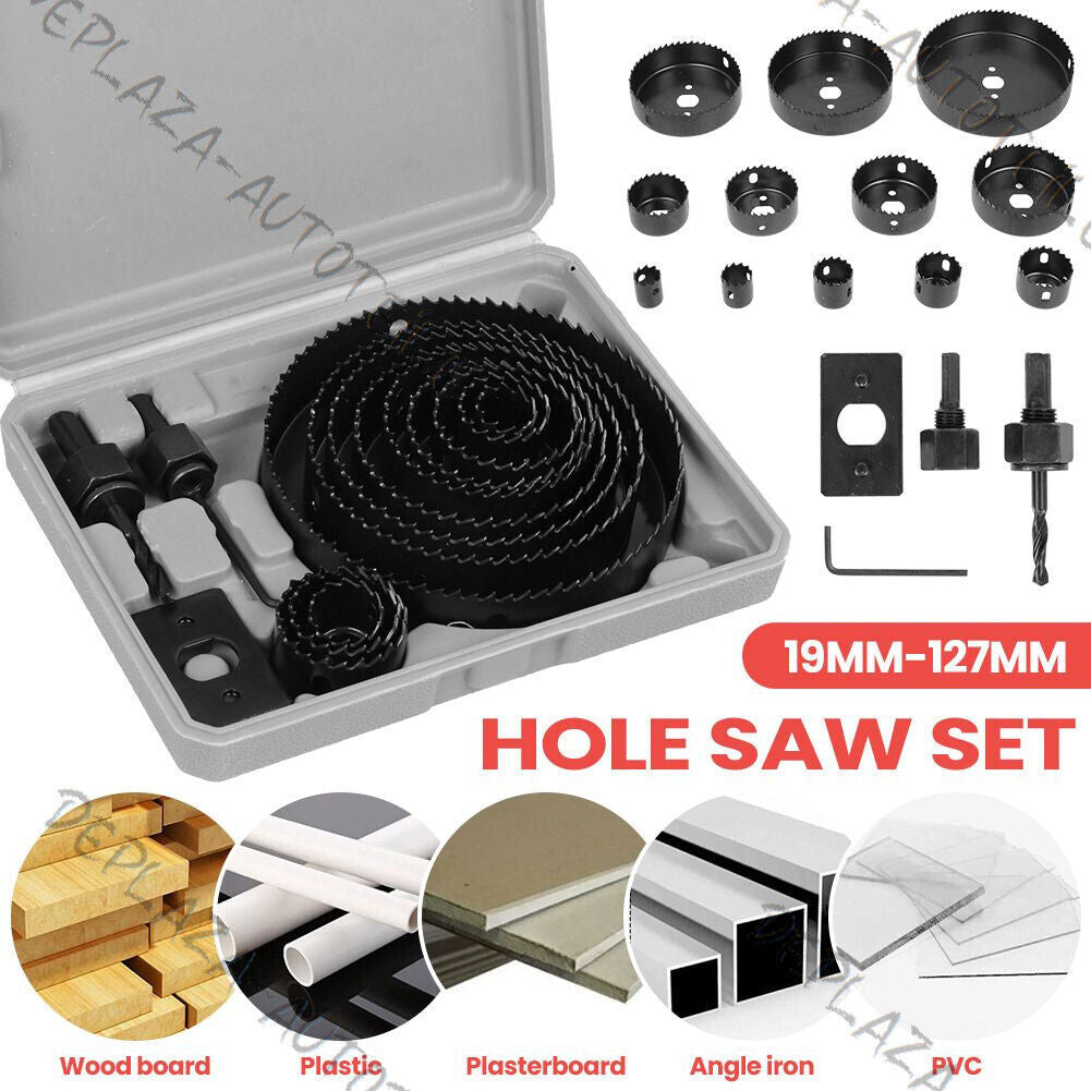 wood set 16-piece 19 to 127mm -2 adapter circular saw transport case