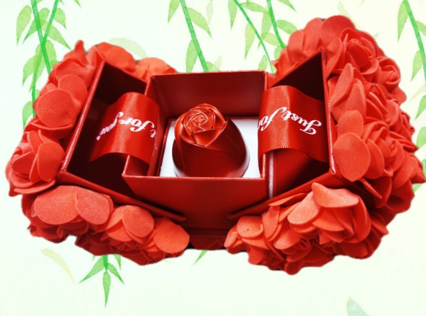 hot valentine's day gifts metal rose jewelry gift box necklace for wedding girlfriend necklace gifts schmuckneu
