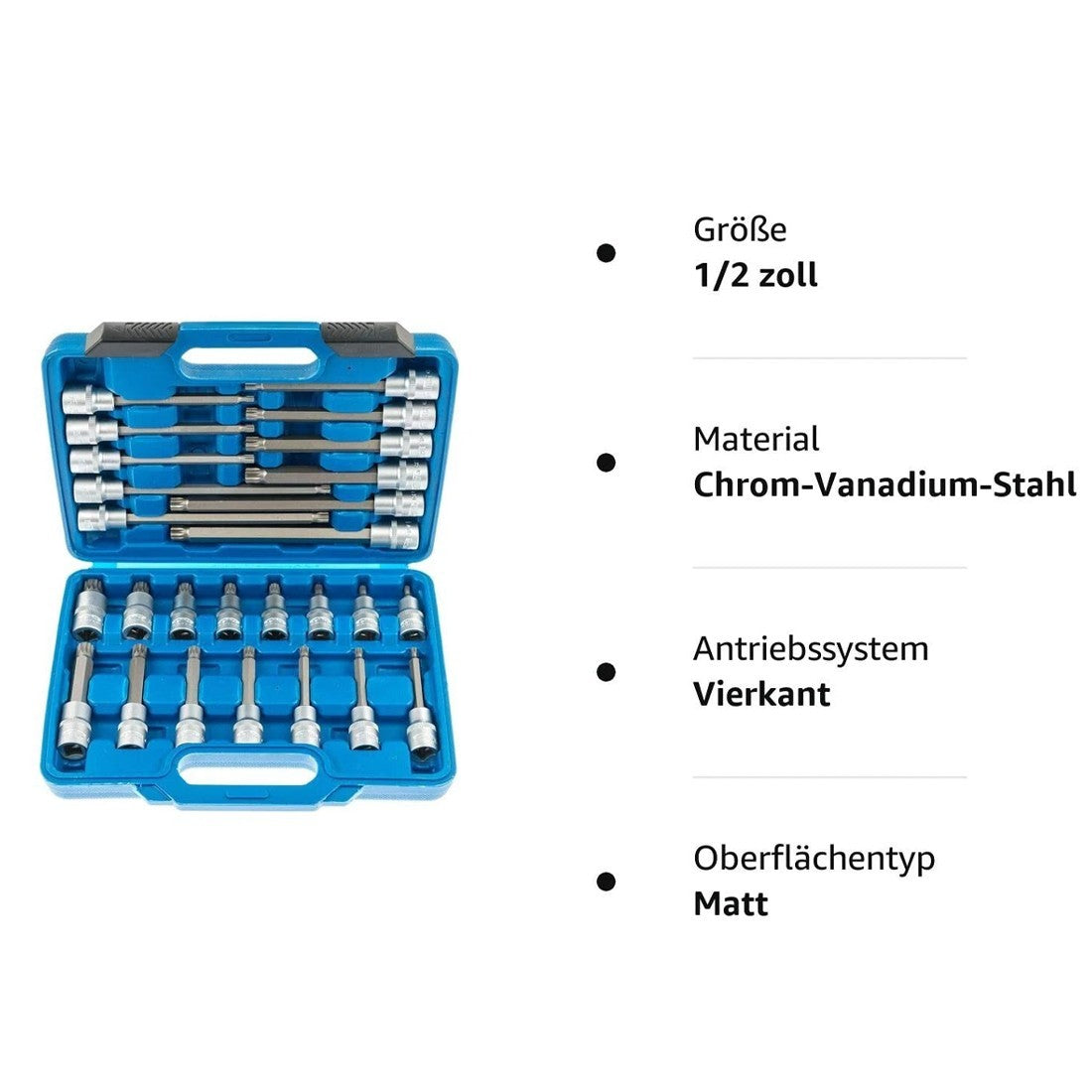 26 pcs internal multi-tooth socket wrench set box nut tool bit box nuts long short