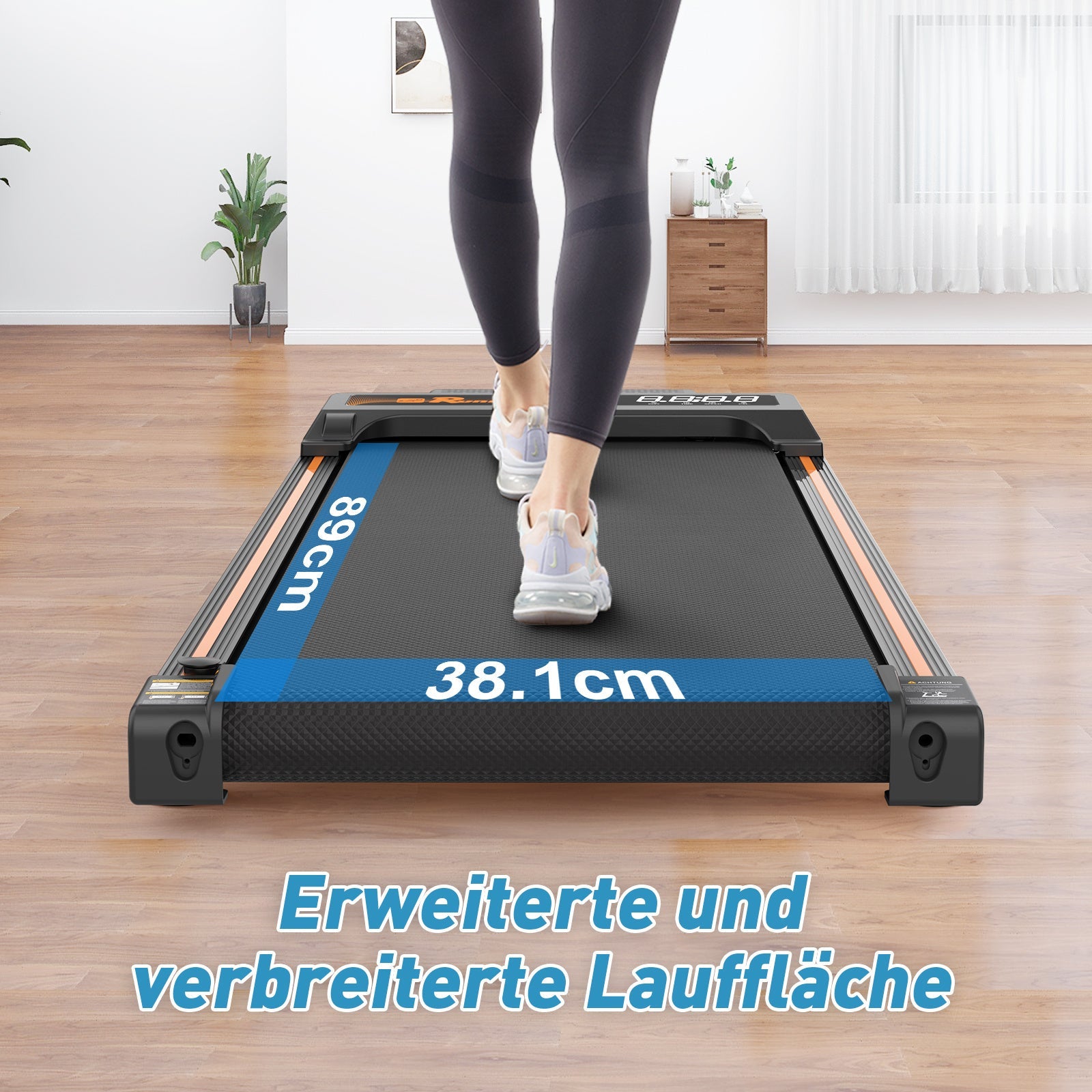 Walking Pad Treadmill For Home - Home Office Treadmills Under Desk Desk Treadmill Pad Quiet Portable Compact Treadmill Small Mini Treadmill LED Display Remote Control Treadmill Weight Of 120KG SchmuckNeu