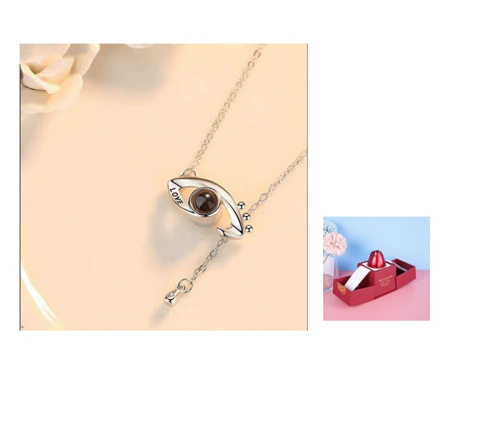 hot valentine's day gifts metal rose jewelry gift box necklace for wedding girlfriend necklace gifts schmuckneu