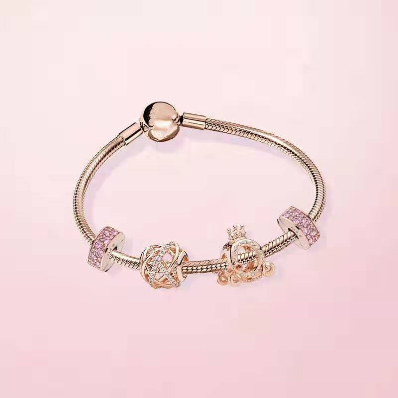 sternenflug – charm-armband in silber- oder roségoldoptik mit stern- und traumfänger-design - lunastein