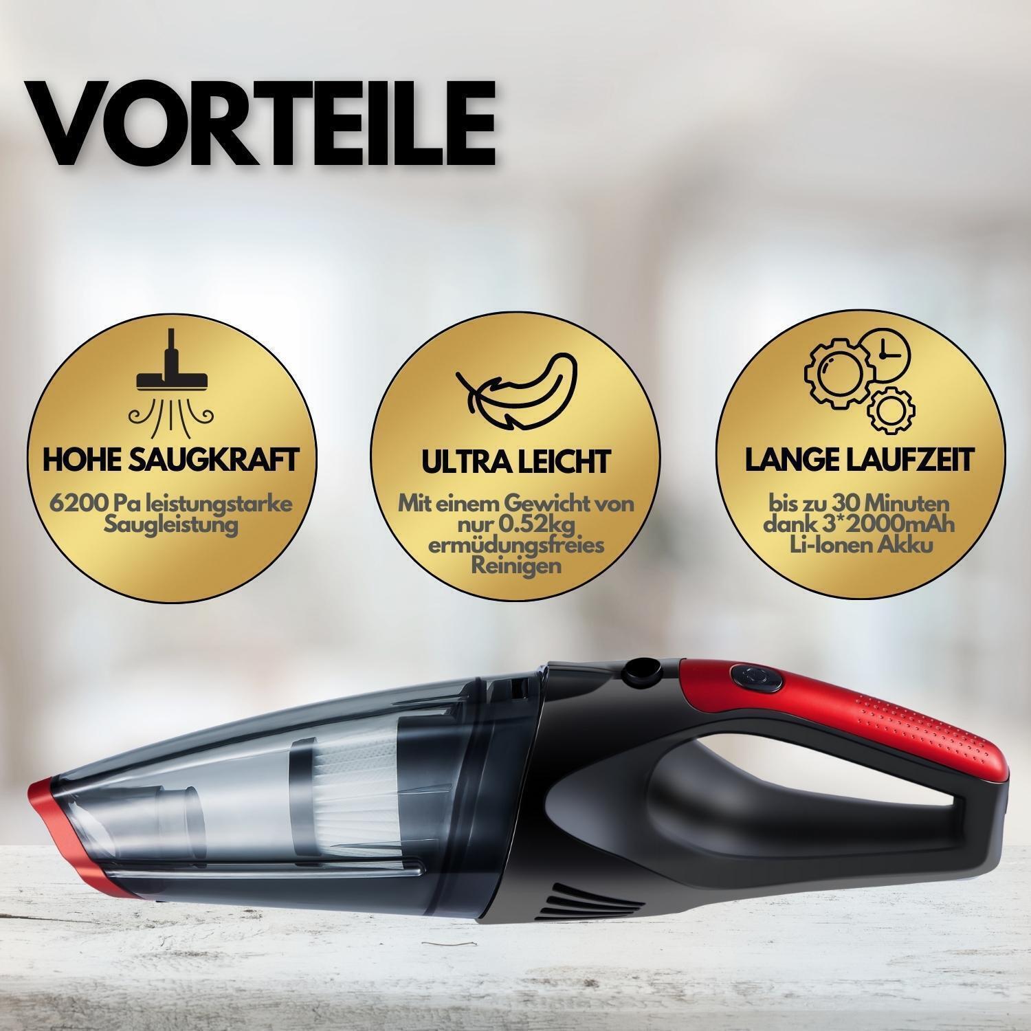 Battery Handheld Vacuum Cleaner Bagless Wireless Charging Station Without Cable Car Battery Vacuum Cleaner SchmuckNeu