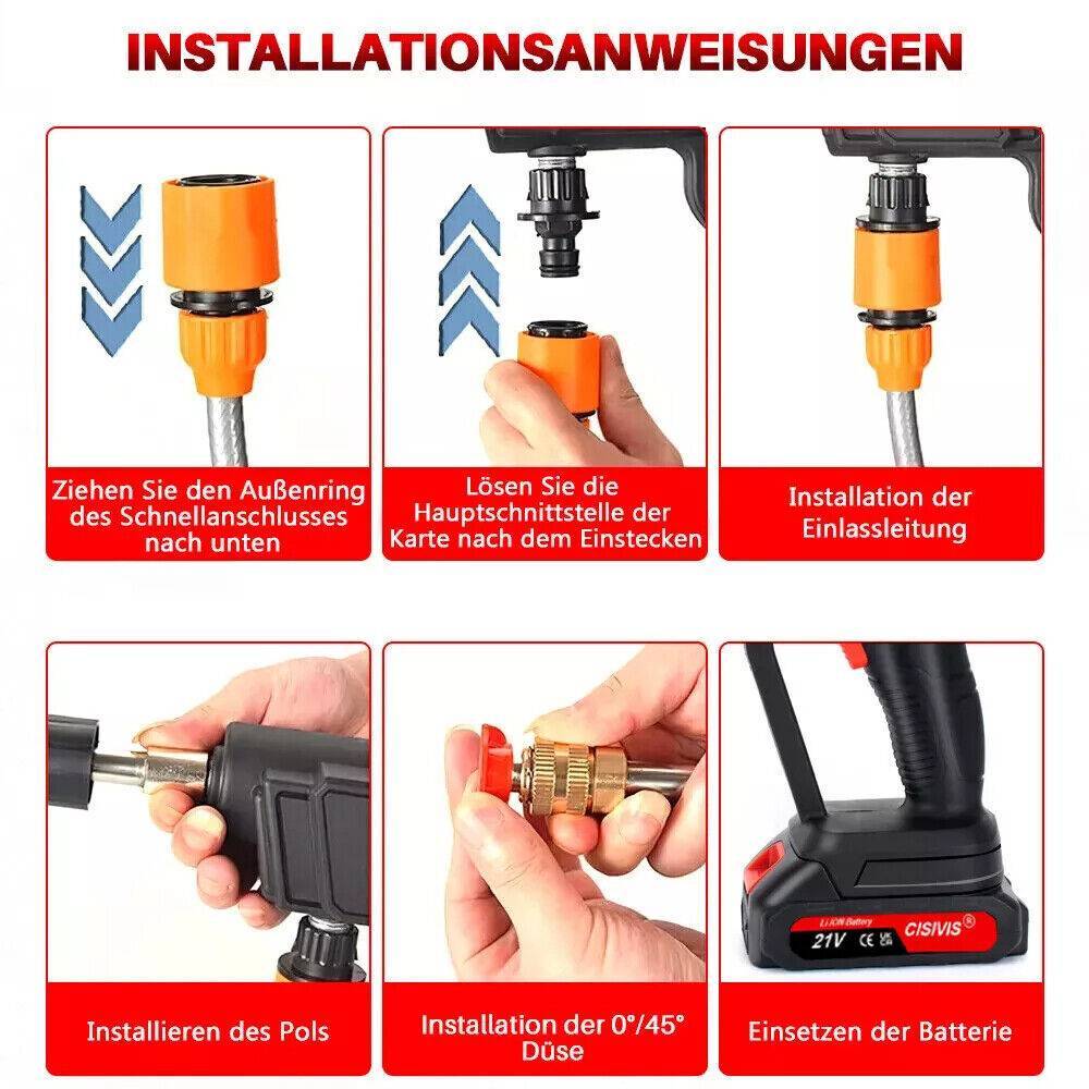 Akku Hochdruckreiniger 2 Akkus Auto Mobiler Druckreiniger Spritzpistole Love Local Jewelry