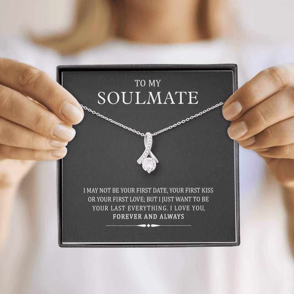 für immer verbunden – soulmate halskette mit zirkonia & geschenkbox - lunastein