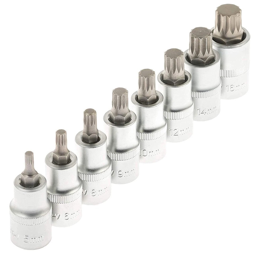 26 pcs internal multi-tooth socket wrench set box nut tool bit box nuts long short