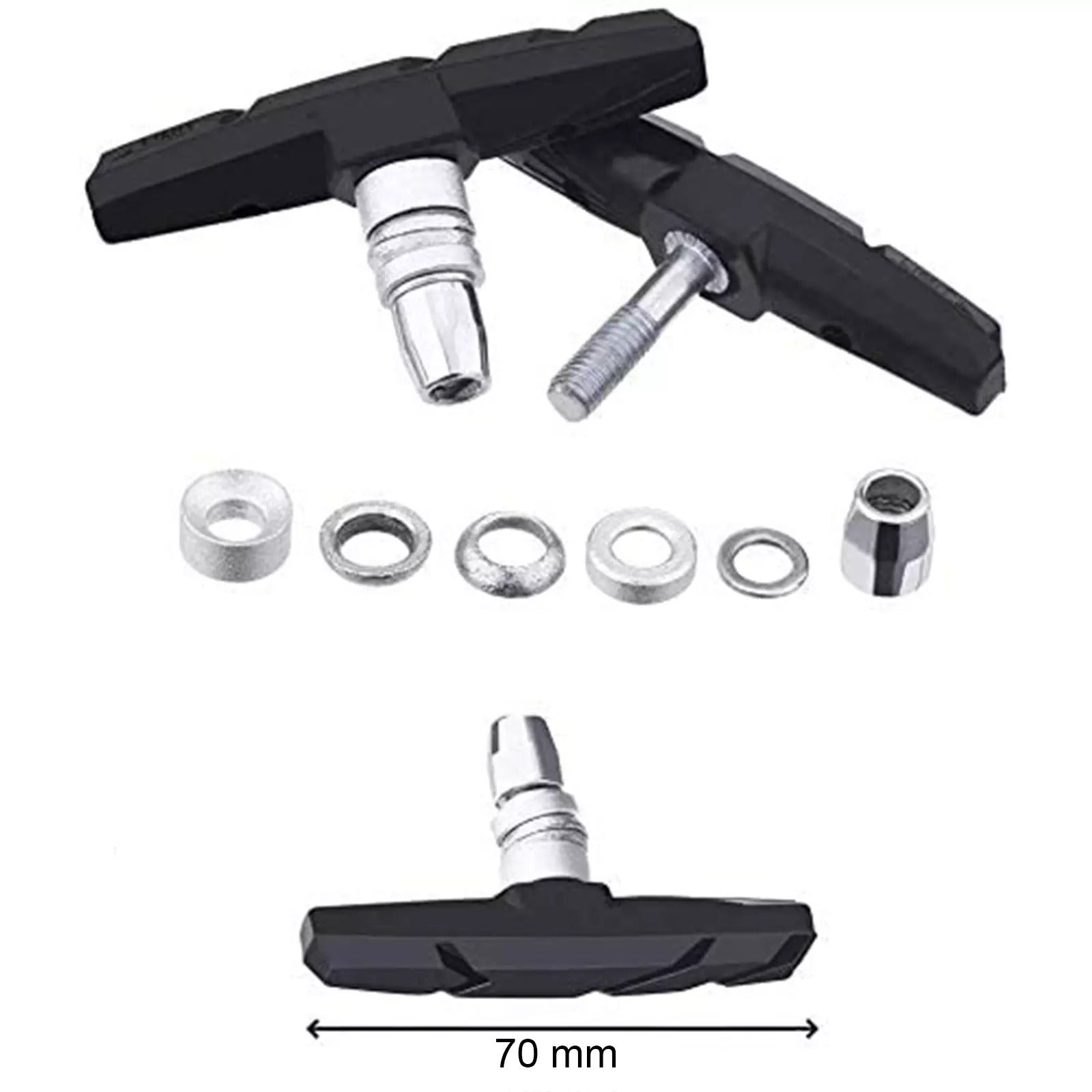 4x Bicycle Brake Pads Brake Pads Brake Shoes V-Brake For Shimano Sram 70mm Love Local Jewelry