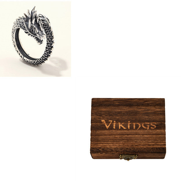 dragon spirit – retro-drachenring mit verstellbarer öffnung - lunastein
