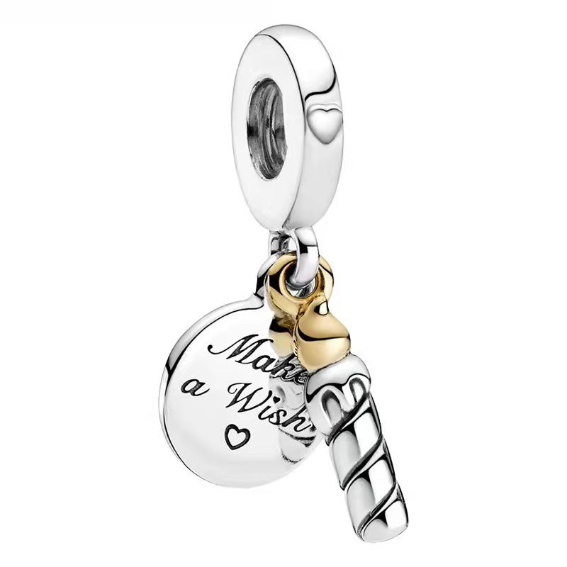 lucky day charm – glücksbringer-anhänger mit marienkäfer, kleeblatt & hufeisen - lunastein
