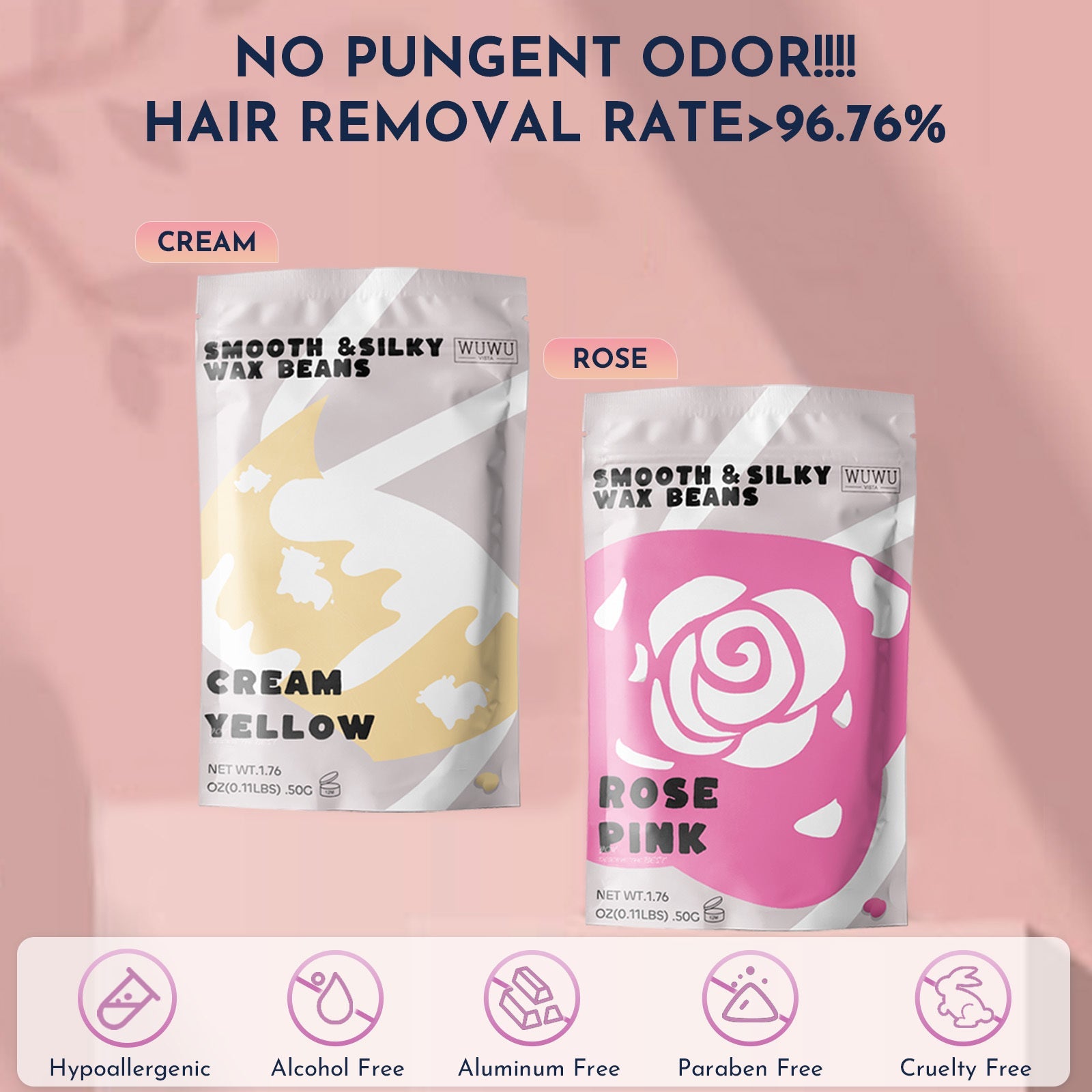 Waxing Kit 11 Items WUWUVISTA Hair Removal Wax Kit With Wax Melt Warmer Waxing Beads For Face,Brazilian,Full Body,Bikini,Sensitiive Skin Suitable For Plugs Of American, European Specification SchmuckNeu