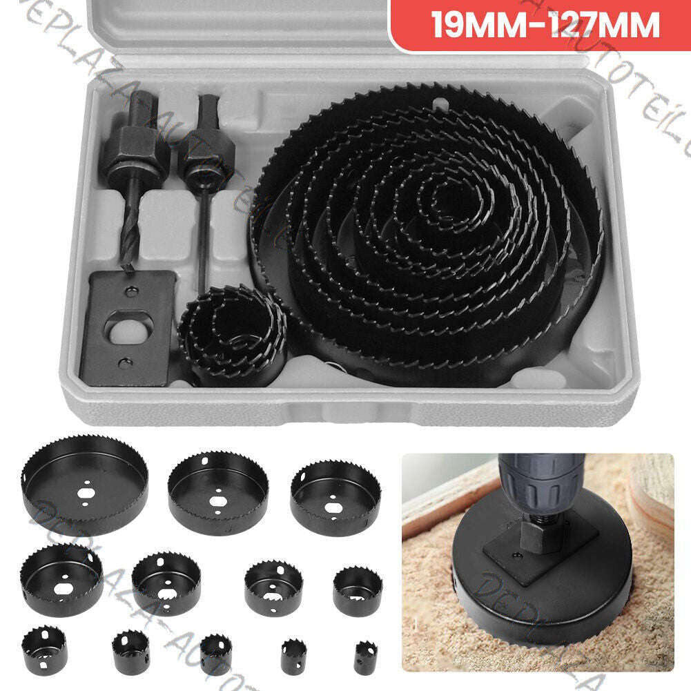 wood set 16-piece 19 to 127mm -2 adapter circular saw transport case