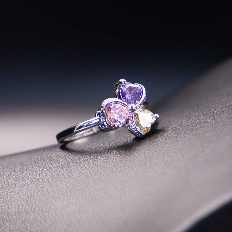 clover zircon diamond jewellery set women - lunastein