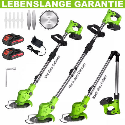 Cordless Grass Trimmer Lawn Edge Cutter With 2 Battery And Charger Brush Cutter