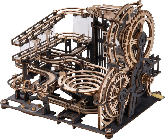 Robotime ROKR Marble Night City 3D Wooden Puzzle Games Assembly Waterwheel Model Toys For Children Kids Birthday Gift SchmuckNeu