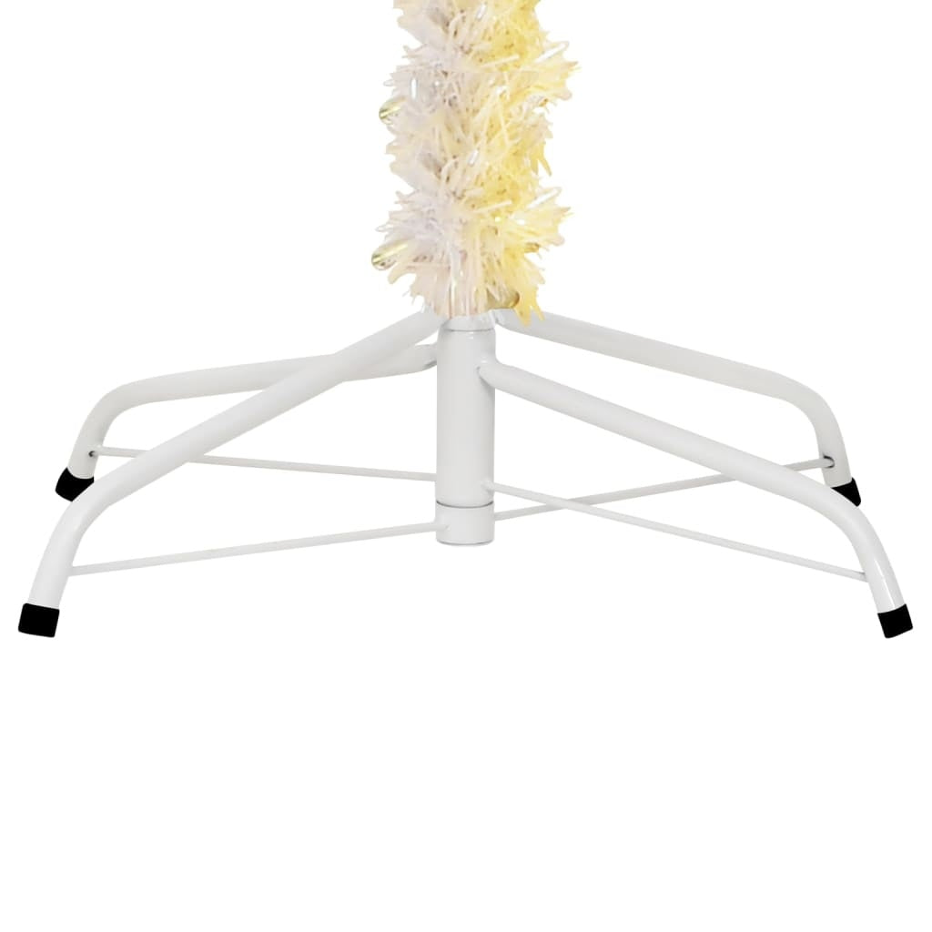 artificial christmas tree with iridescent tips white 240 cm pvc