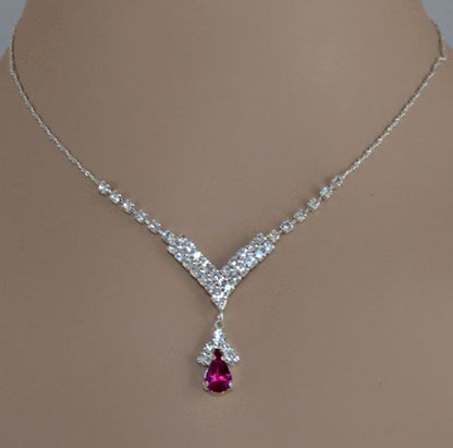 Blue Zirconia Kette – Funkelnde Damen-Halskette mit Zirkonia-Glanz - Lunastein