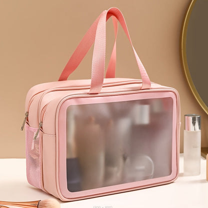 Fashionable Travel Makeup Bag With PVC Lining, Letter Design Handbag Perfect For Gym, Business, Or Travel SchmuckNeu
