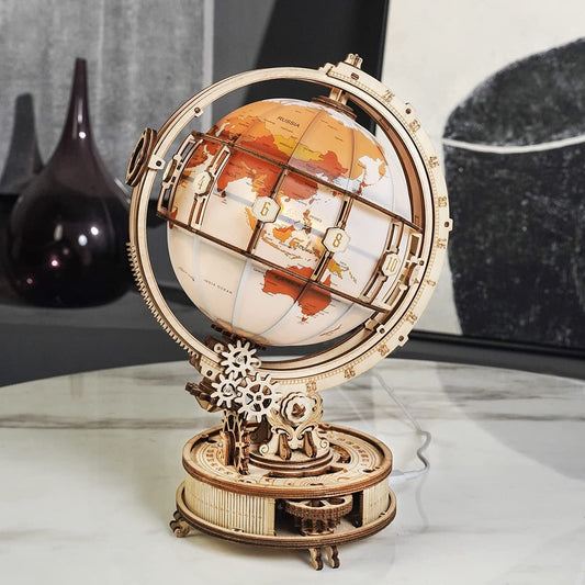 Rokr Luminous Globe 3D Wooden Hot Selling 180PCS Model Building Block Kits Toy SchmuckNeu