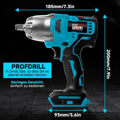 2000Nm Cordless Impact Wrench Cordless Screwdriver Ratchet For 18V