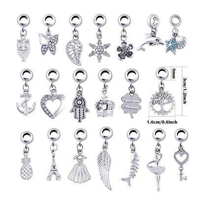 56 Piece DIY Love Box Set Charm Bracelet Making Toolkit - Lunastein
