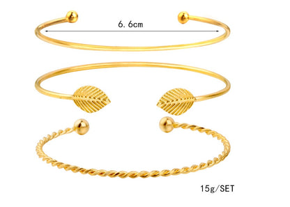 Modyle   Gold Color Crystal Wedding Bracelets Set CZ Stone Heart Bracelets Bangles For Woman - Lunastein