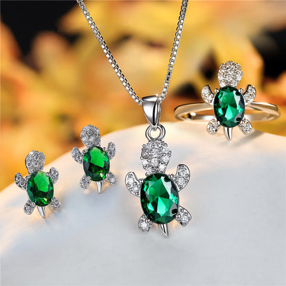 Rainbow Turtle Necklace – Schildkröten-Kette mit Zirkonia in 16 Farben - Lunastein