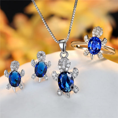 Rainbow Turtle Necklace – Schildkröten-Kette mit Zirkonia in 16 Farben - Lunastein