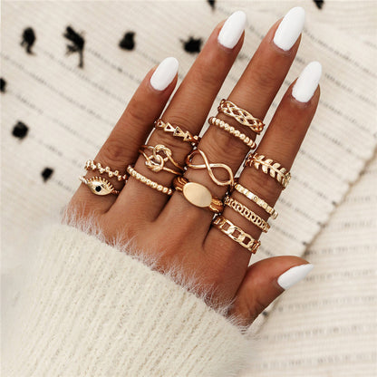 Retro women's joint ring ring set - Lunastein