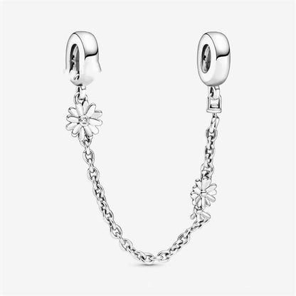 Mond und Stern Charm 2025 – Sicherheitskette aus 925er Silber - Lunastein