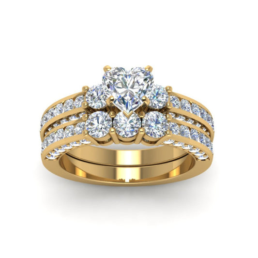 Zircon Gold Dragon Ring – Goldener Herzring für Paare - Lunastein