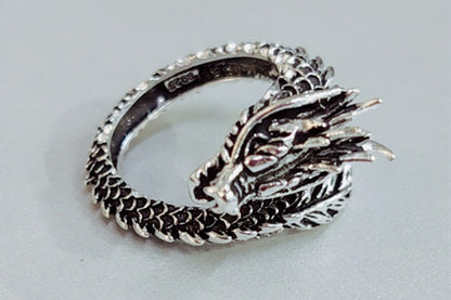 Dragon Spirit – Retro-Drachenring mit verstellbarer Öffnung - Lunastein