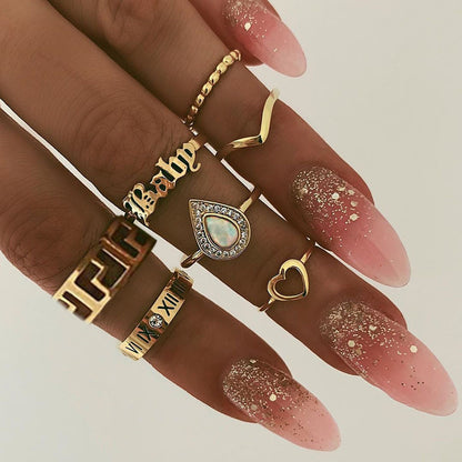 Solstice Shine – verschiedene Ring-Sets in Goldoptik mit Kristallbesatz - Lunastein - Schmuck