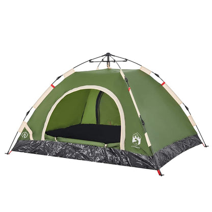 Camping Tent 2 Persons Green Quick Release