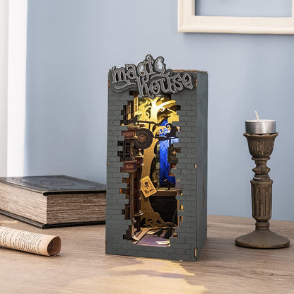 Robotime Rolife Book Nooks Series Stories In Books 4 Kinds DIY Wooden Miniature House Furniture Sakura Densya TGB01 Dropshipping SchmuckNeu