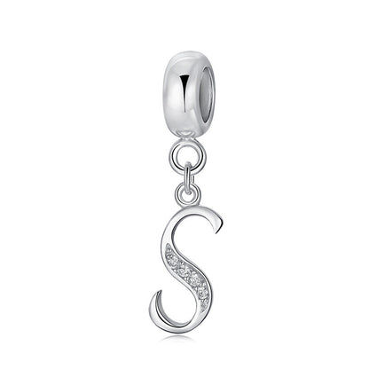 Initial Letter Charm – Individualler Buchstaben-Charm A-Z aus 925 Silber - Lunastein
