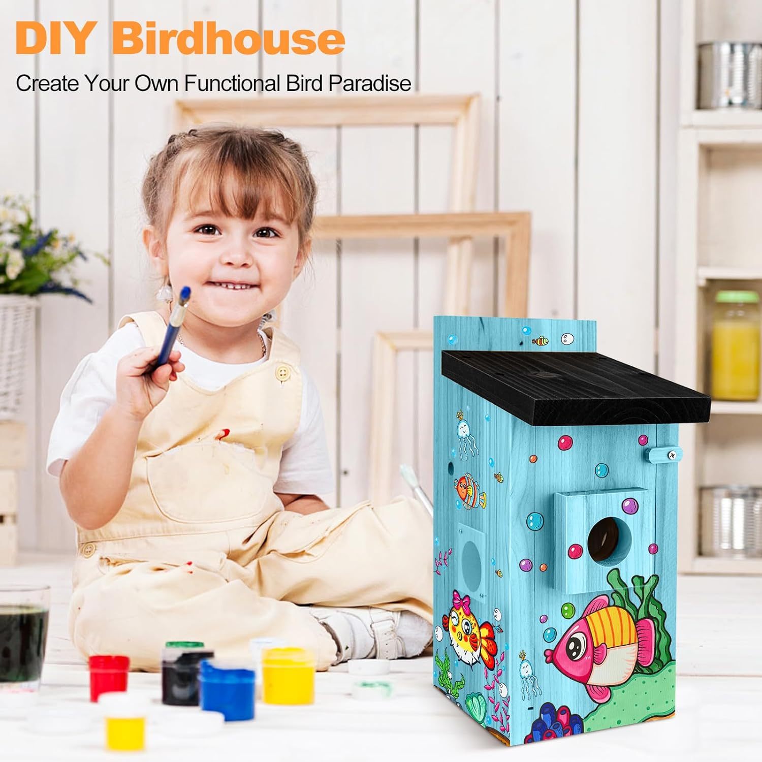 Smart Bird House With Camera,3MP Birdhouse Camera For Outdoors,Auto Capture Bird Videos & Motion Detection,Watch Bird Nesting & Hatching In Real Time,DIY Ideal Gift SchmuckNeu