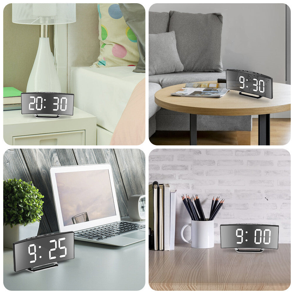 digitaler led wecker mit temperatur uhr schlummerfunktion tischuhr schmuckneu