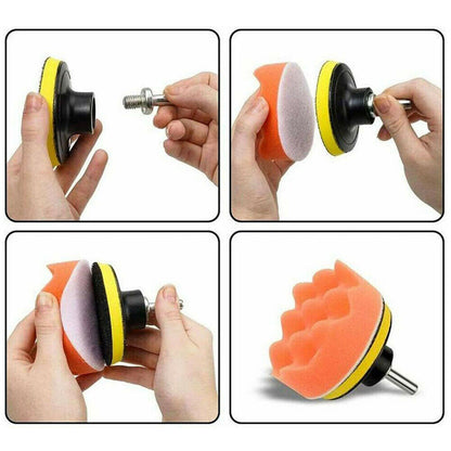 22pcs Set Polishing Polishing Sponge Cordless Screwdriver Polishing Pads Polishing Attachment For Car