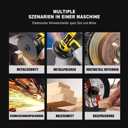 Akku Winkelschleifer Mit 2 Batterien Trennschleifer Schleifmaschine