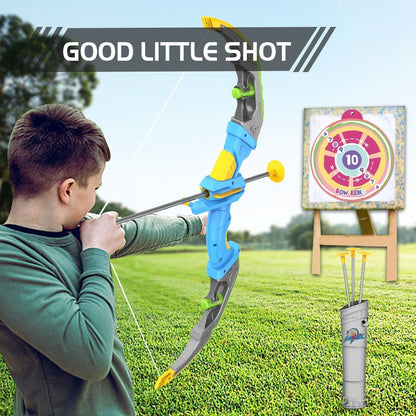 DE Bow & Arrow Toy Set, LED-lit Archery Toy,10 Suction Cup Arrows, Targets And Arrow Holders, Indoor And Outdoor Children's Toys Suitable For Boys And Girls.Logistics Is Randomly Sent By DHL,DPD