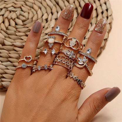 Retro women's joint ring ring set - Lunastein