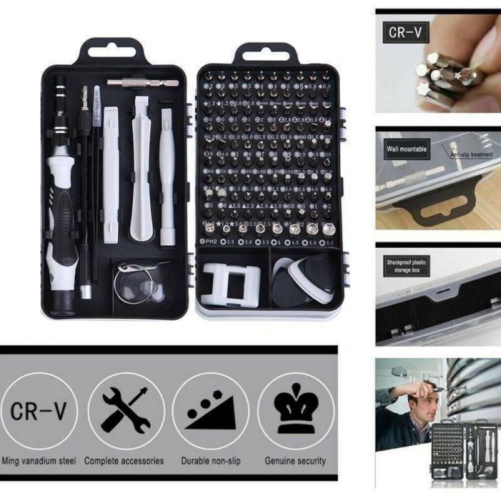 115x Torx Precision Mechanics Screwdriver Set Mini Screwdriver Bit Set Mobile Phones SchmuckNeu