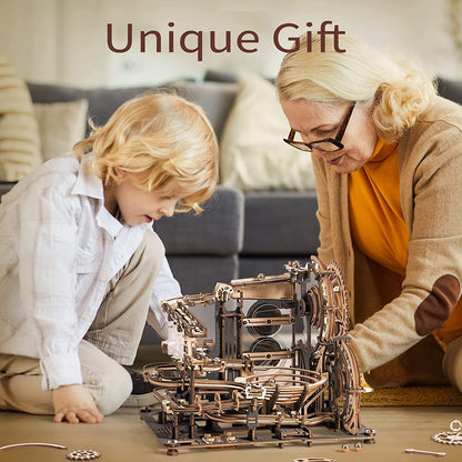 Robotime ROKR Marble Night City 3D Wooden Puzzle Games Assembly Waterwheel Model Toys For Children Kids Birthday Gift SchmuckNeu