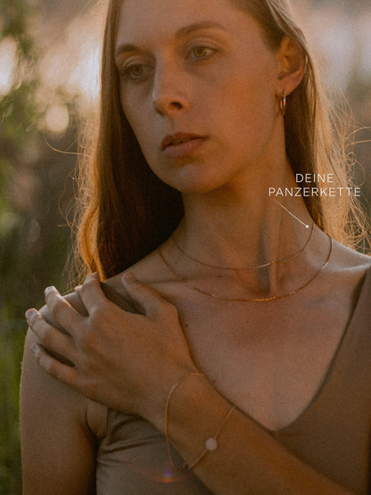 Panzerkette TIMELESS Filigran Roségold Vergoldet-2