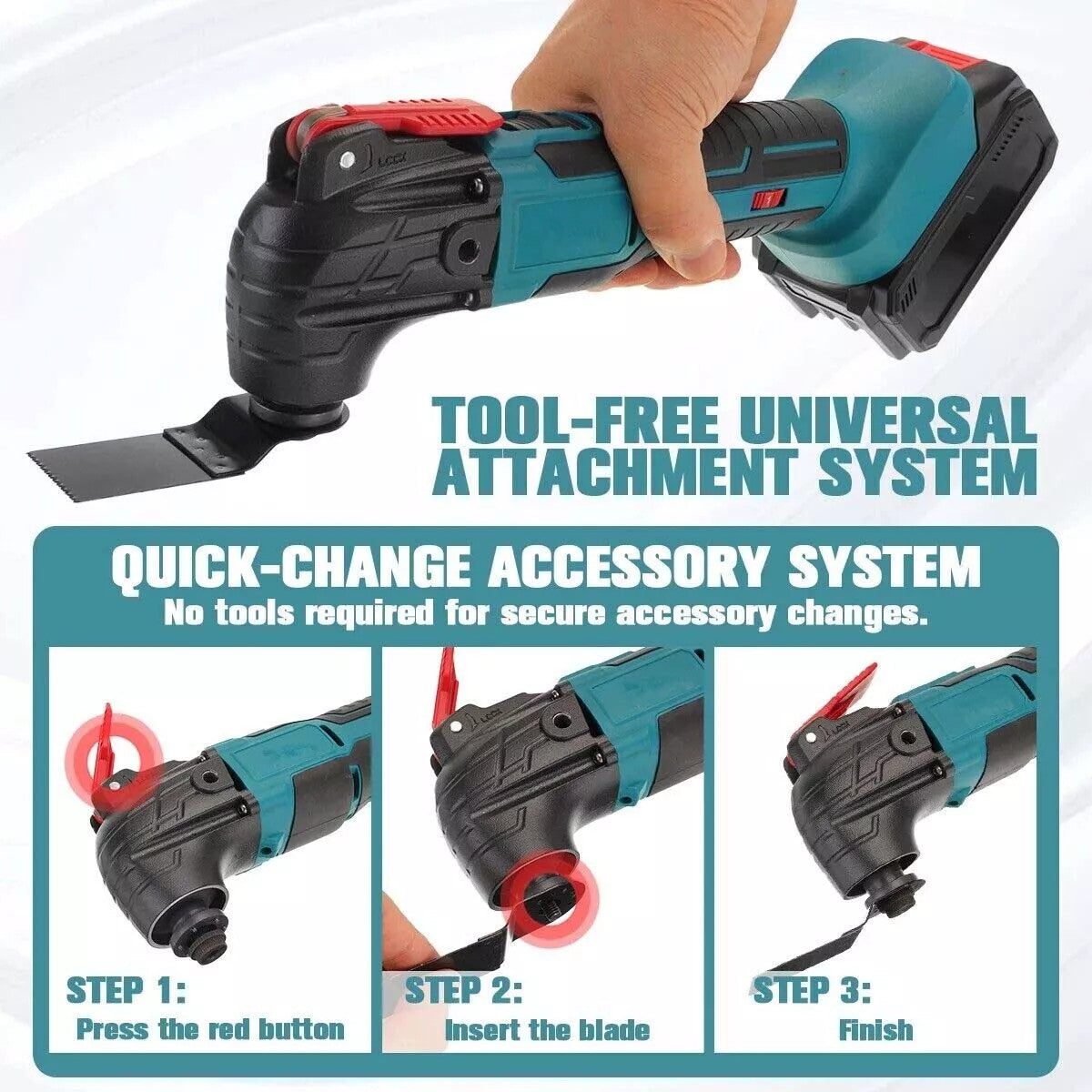 Oscillating Multi-Tool For Makita 18V Battery Versatile Cordless Sander With Sawing, Sanding And Cutting Functions No Batteries Or Chargers Required SchmuckNeu