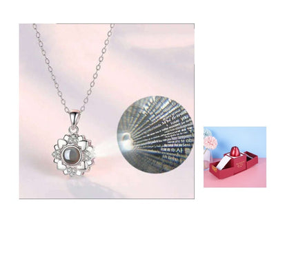 Hot Valentine's Day Gifts Metal Rose Jewelry Gift Box Necklace For Wedding Girlfriend Necklace Gifts SchmuckNeu