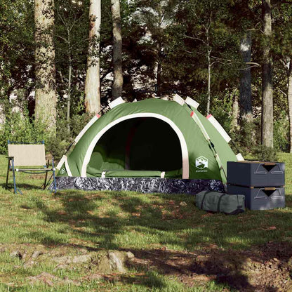 Camping Tent 2 Persons Green Quick Release